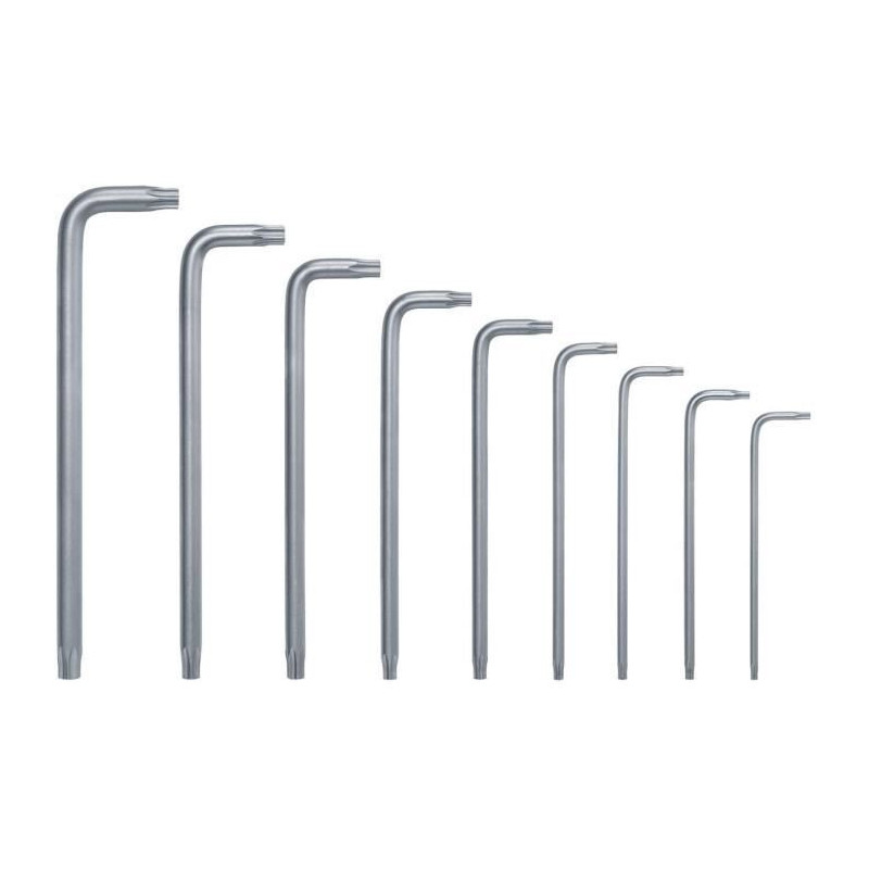 Bosch 9-Piece Torx Key Set (S2 Steel Multi-Keys TX8-TX40 Long Side Rus