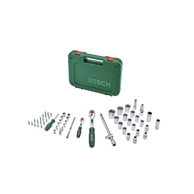 Bosch 57-piece ratchet set 1/4 + 1/2 (for various DIY projects 55 high