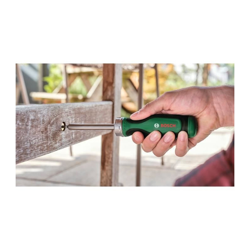 Bosch ratchet screwdriver 12 bits