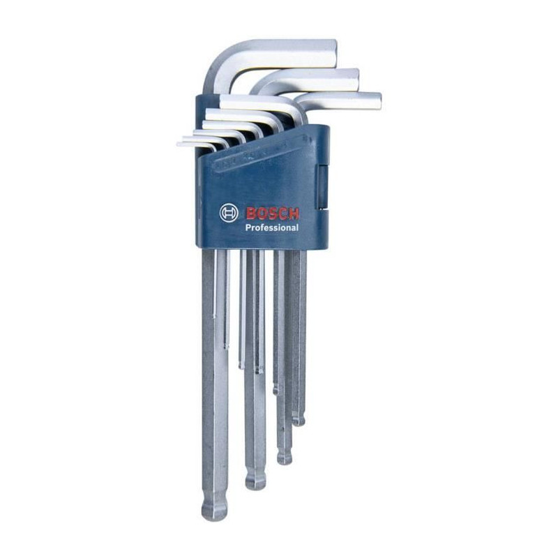 Set of 9 male keys for hexagonal socket screws
