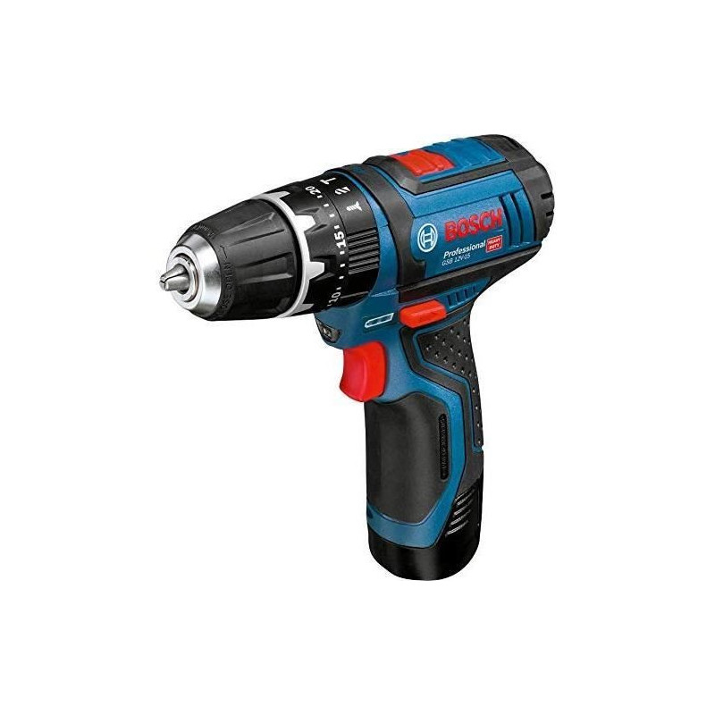 Bosch Professional GSB 12V-5 + 10 accessoire percussion drill.