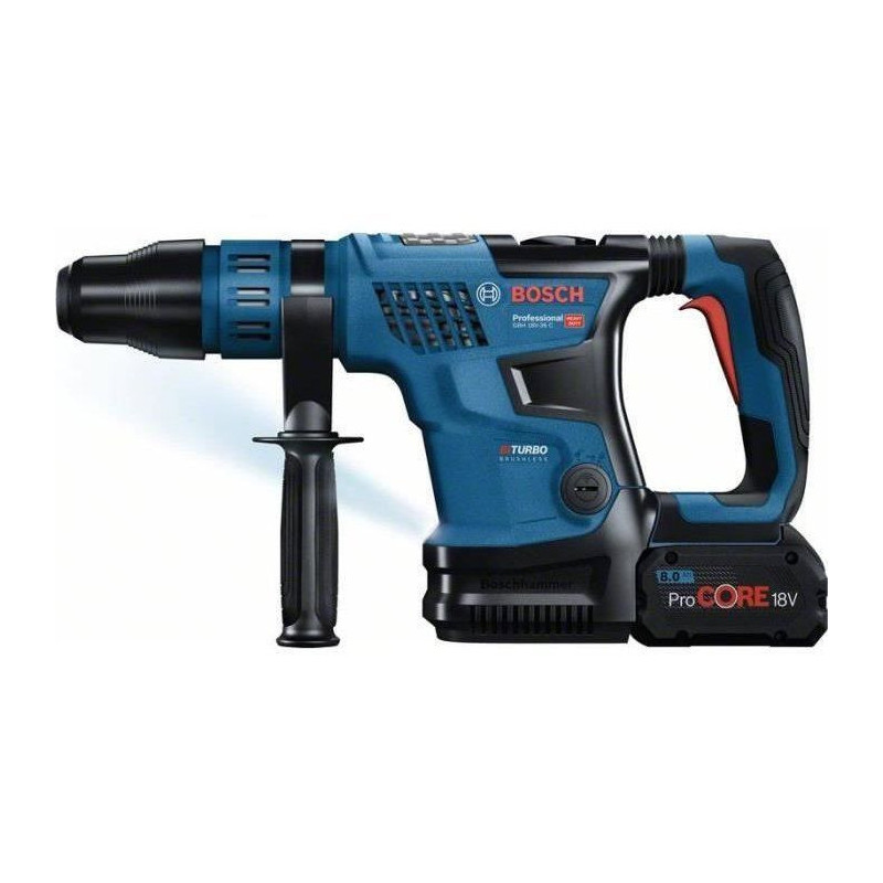 SDS Max GBH 18V-36 C cordless rotary hammer with two ProCORE 5.5Ah bat