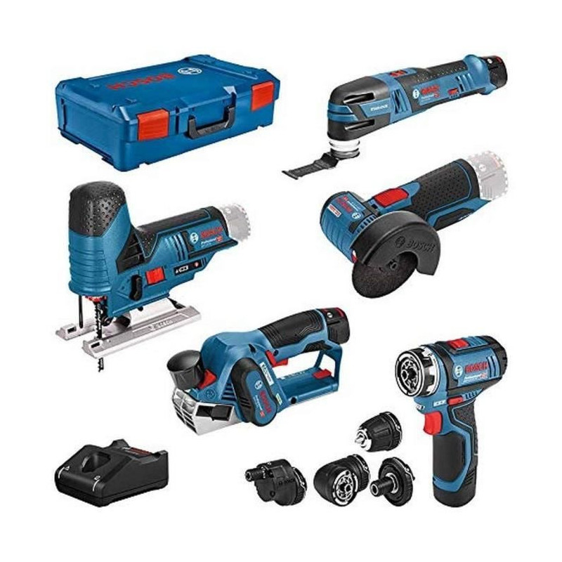 Pack 5 Bosch Tools Professional Drill GSR + GOP sander + GHO planing +