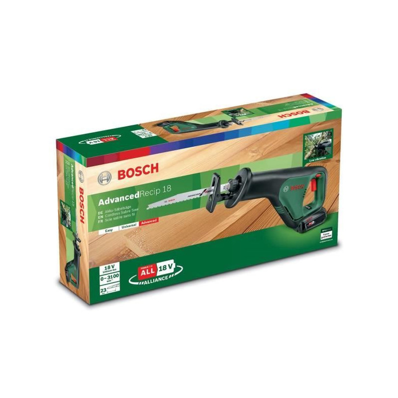 Recipro Bosch saw - Advancedécipt18 set 1 2,5ah battery