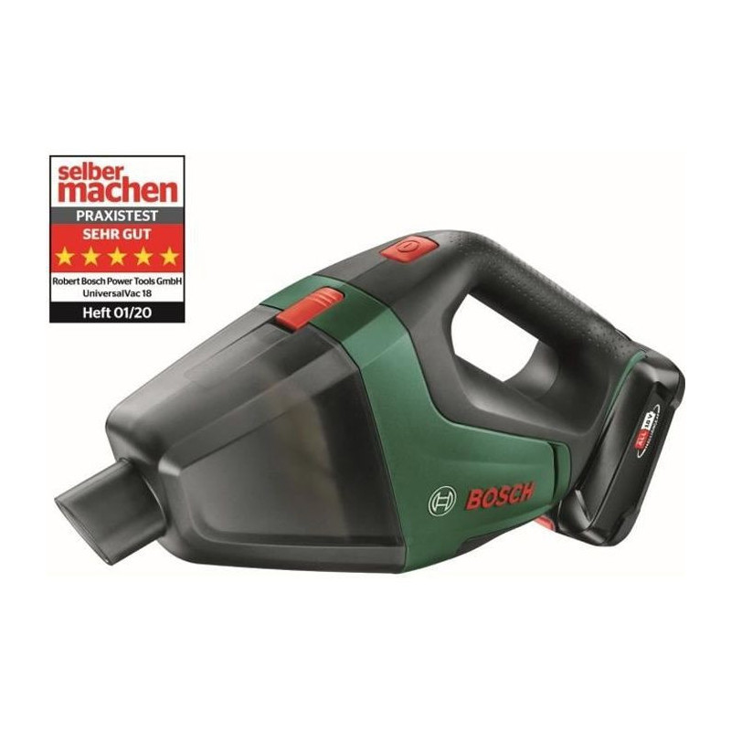 BOSCH cordless hand vacuum cleaner - UniversalVac18 SET 1 battery 2,5A