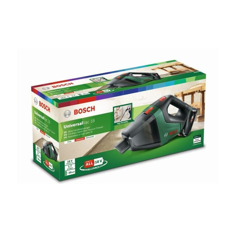 BOSCH cordless hand vacuum cleaner - UniversalVac18 SET 1 battery 2,5A