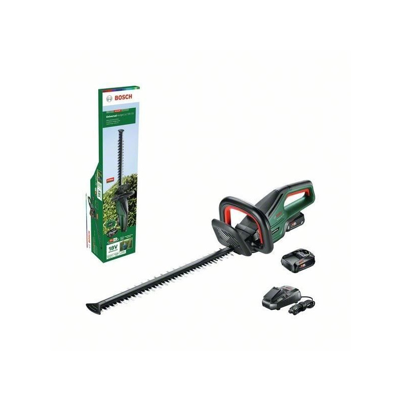 UniversalHedge Cut 18-55 cordless hedge trimmer with 2 Bosch batteries