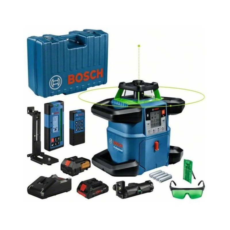 Bosch Professional GRL 650 CHVG rotating laser with battery, batteries