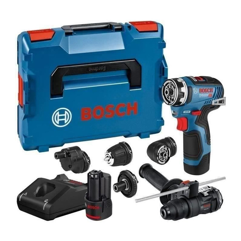 BOSCH Professional Drill GSR 12V-35 FC 2xbatteries 3.0 AH + Gal 12v-40