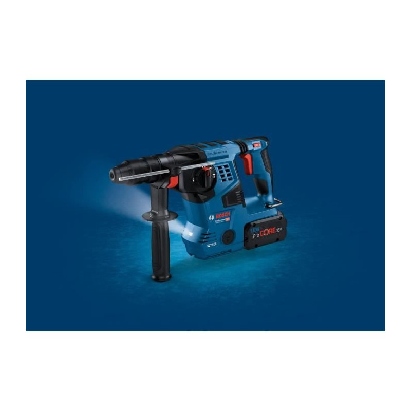 Bosch Professional GBH 18V-28CF 3.3J hammer drill with GDE 18V-16 suct