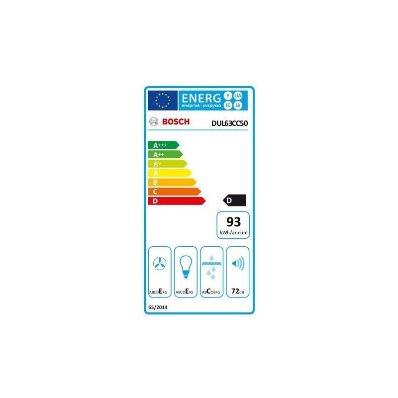 Classic Wall Hood Bosch Dul63cc50 - L 60 cm - Stainless steel - Evacua