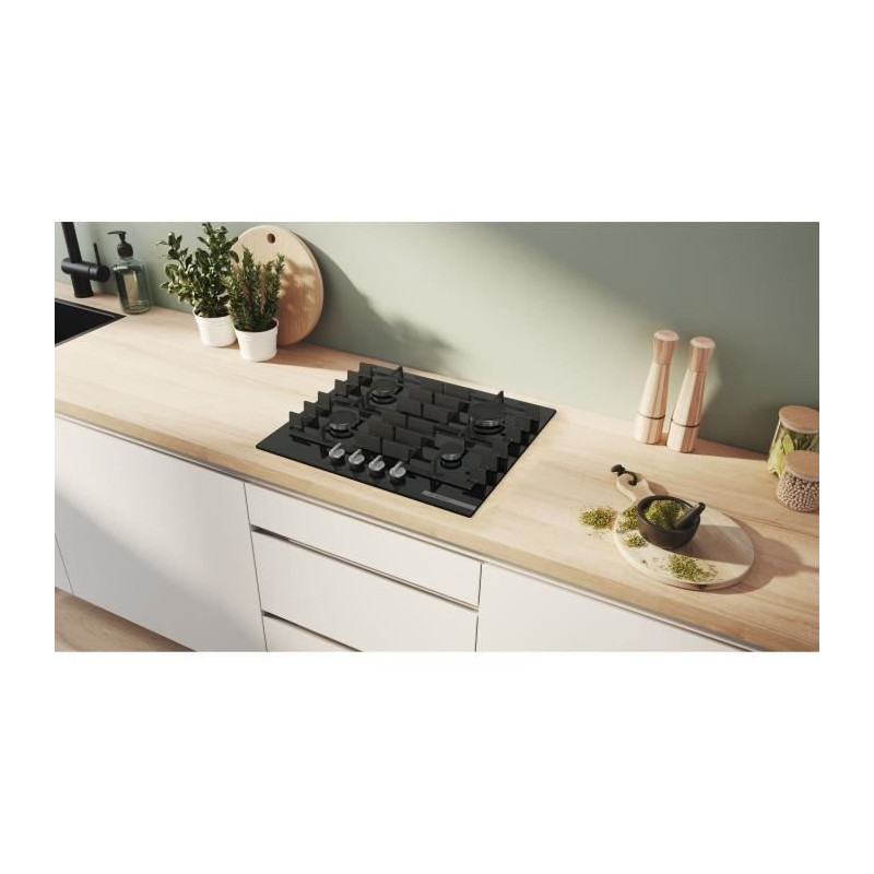 Gas hob - BOSCH Series 6 - 4 burners - 52 x 59 x 4.5 cm - PPP6A6I40 -
