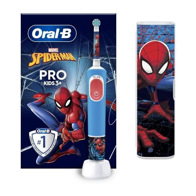 Electric toothbrush - ORAL-B - Kids 1 Marvel Spider-Man handle - 1 bru