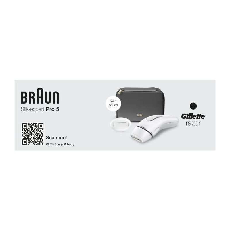 Pulsed light epilator - BRAUN - IPL PL5145 - White, green and black