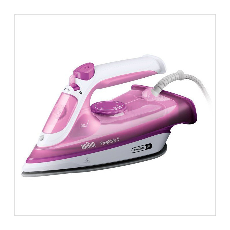 Steam iron FI3124 PU - Power 2400 W - Supercramic sole - 270 ml water