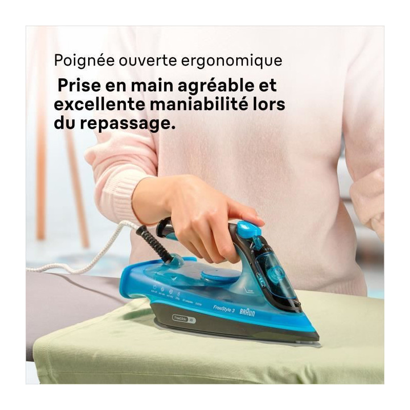 Braun FI3194 BK Freestyle 3 - Steam iron - Power 2400 W - Constant ste