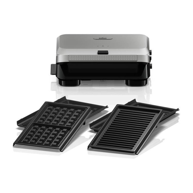 Grill - BRAUN - Sandwich Maker 5 SM5005 - 800 W - Stainless steel / Bl