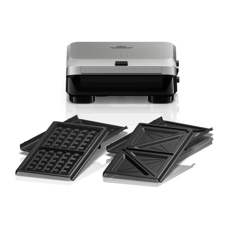 Grill - BRAUN - Sandwich Maker 5 SM5005 - 800 W - Stainless steel / Bl