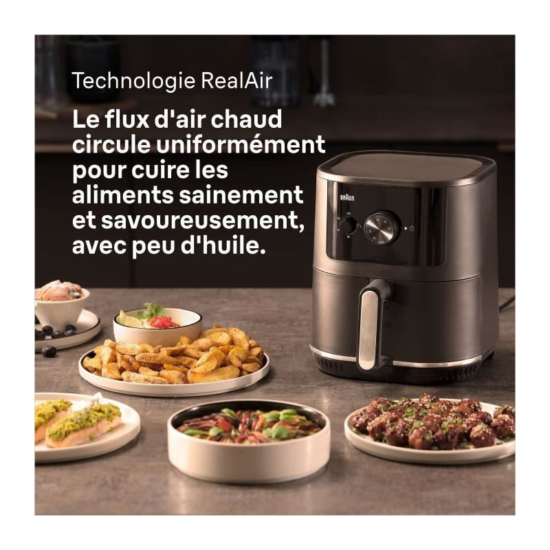 Air Fryer - BRAUN - MultiFry 3 - 1500 W - 4.3 L - Black
