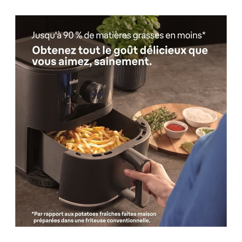 Air Fryer - BRAUN - MultiFry 3 - 1500 W - 4.3 L - Black