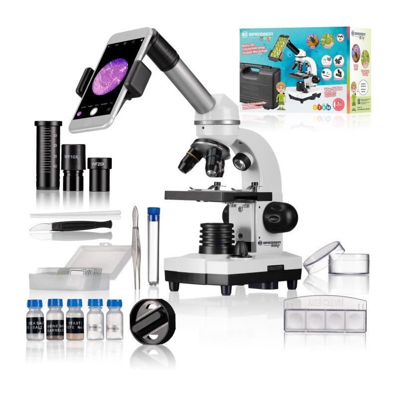 Biolux SEL microscope with zoom system - BRESSER JUNIOR - 40x-1600x ma