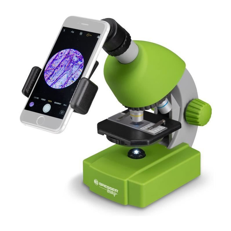 Microscope 40x-640x - BRESSER JUNIOR - LED lighting - experiment kit -