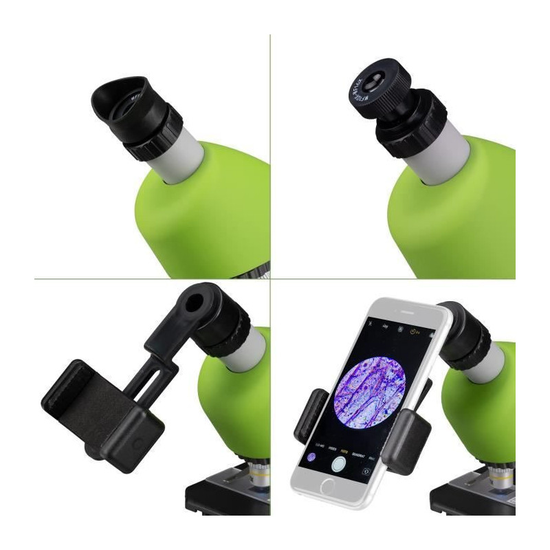Microscope 40x-640x - BRESSER JUNIOR - LED lighting - experiment kit -