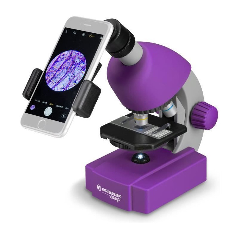 Microscope 40x-640x - BRESSER JUNIOR - LED lighting - experiment kit -