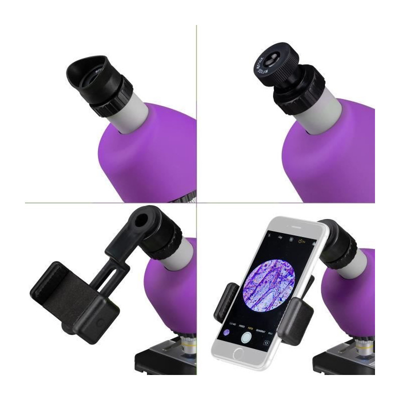 Microscope 40x-640x - BRESSER JUNIOR - LED lighting - experiment kit -