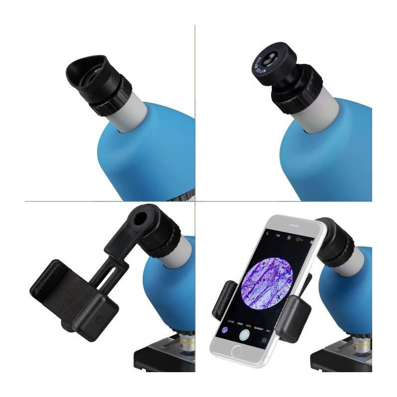 Microscope 40x-640x - BRESSER JUNIOR - LED lighting - experiment kit -