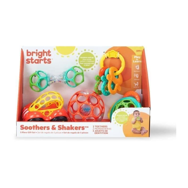 Bright Starts Set of Oball Hochet and Dentition Rings, 5 rooms, withou