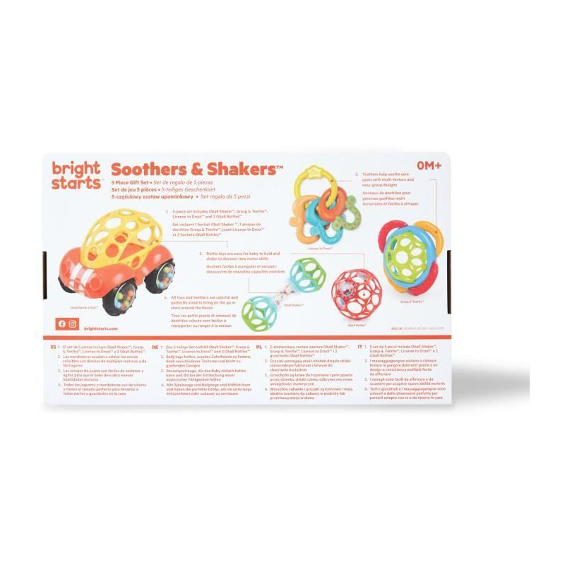 Bright Starts Set of Oball Hochet and Dentition Rings, 5 rooms, withou