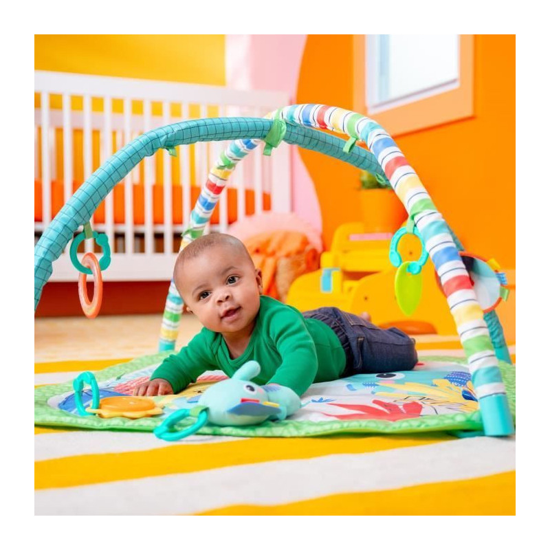 BRIGHT STARTS Unicorn Crew play and activity mat, green, toys included