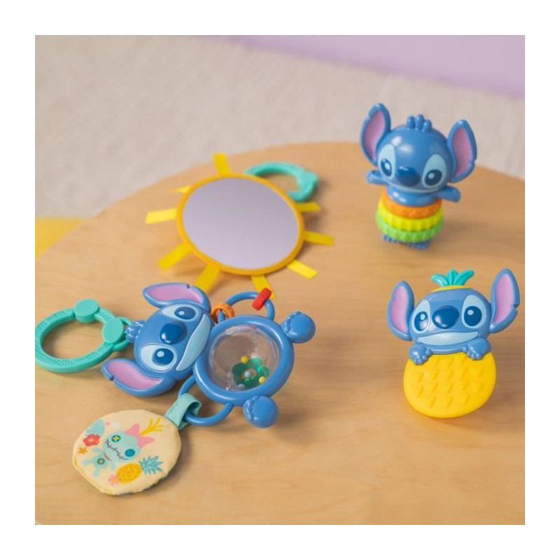 DISNEY BABY - STITCH - Birth Gift Set - 4 newborn toys, Rattle, Teethi