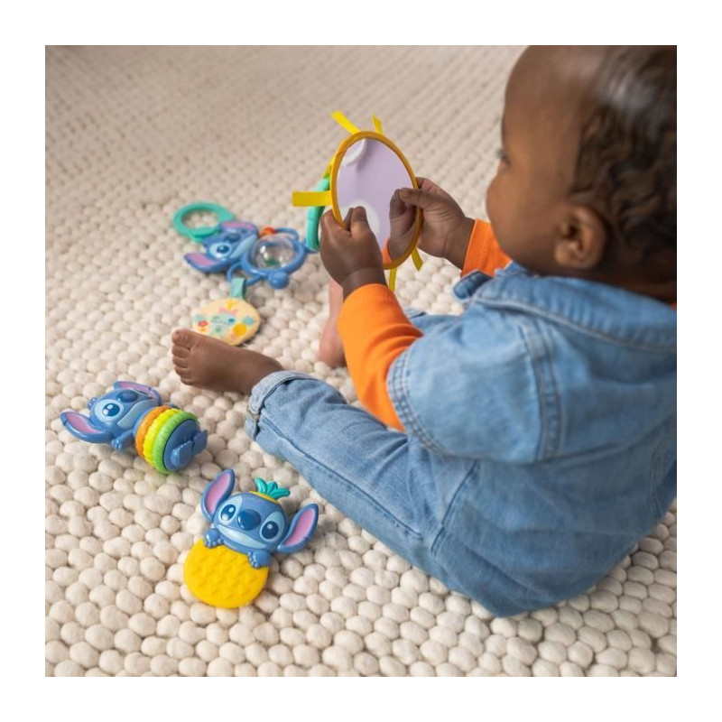 DISNEY BABY - STITCH - Birth Gift Set - 4 newborn toys, Rattle, Teethi