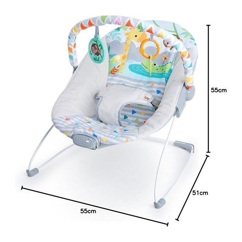 BRIGHT STARTS Baby bouncer - vibrating - safari fun ™