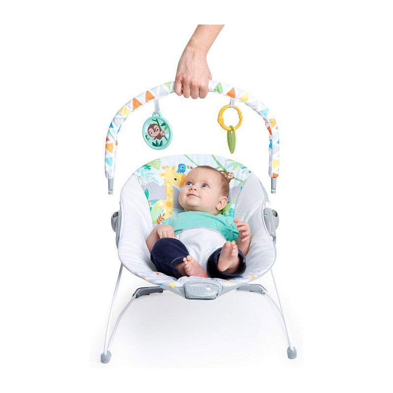 BRIGHT STARTS Baby bouncer - vibrating - safari fun ™