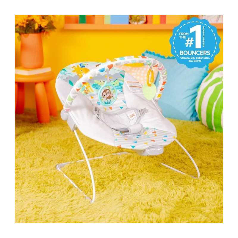 BRIGHT STARTS Baby bouncer - vibrating - safari fun ™