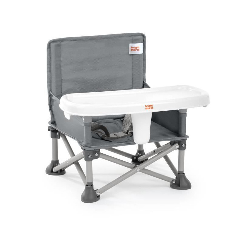 BRIGHT STARTS Compact Folding Booster Seat - Pop 'N Sit, Removable Tra