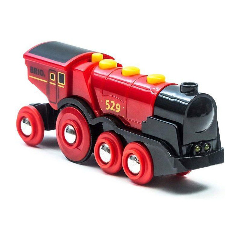 BRIO World - 33592 - Powerful Red Stack Locomotive - Wooden Toy