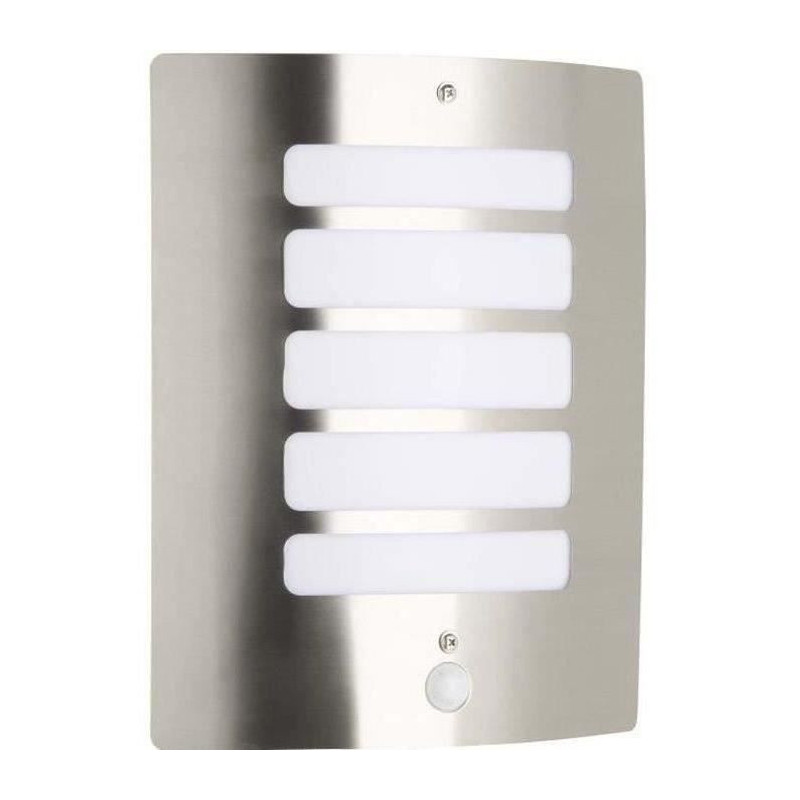 TODD-Outdoor Wall Lamp with Detector H29cm Brilliant Silver