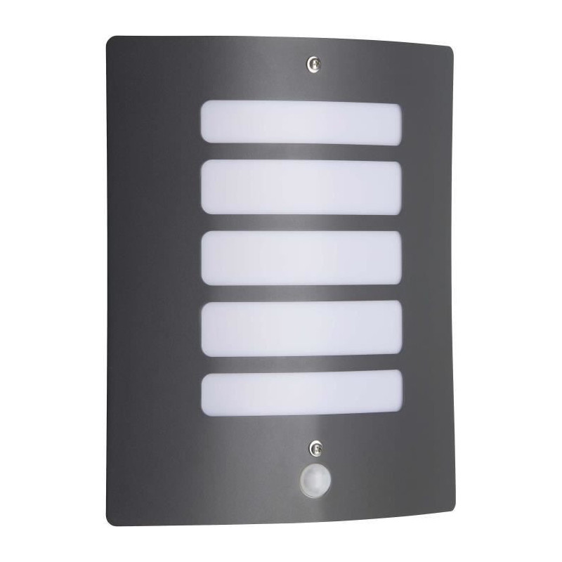 Wall light with todd color anthracite e27 detector