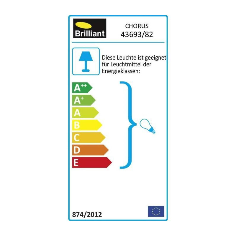 BRILLIANT CHORUS LED table lamp - E27 - 1x10W - Steel color