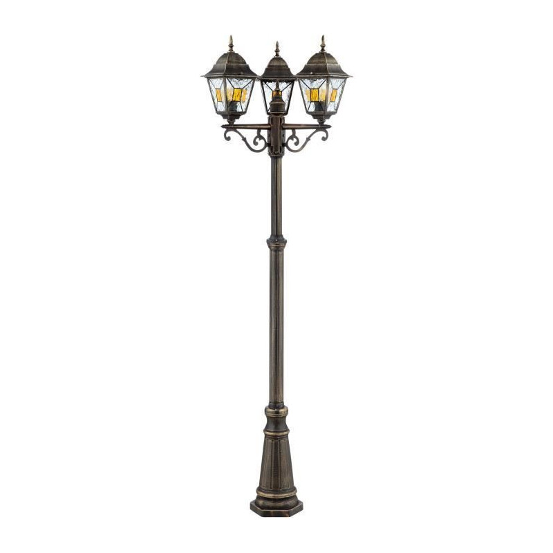 Janel Outdoor Lamp, Dore Black, E27 Max 3x60W, bulb not included