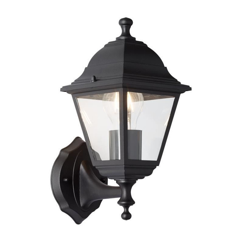 Brilliant rising exterior wall lamp nissie black e27 1x60w