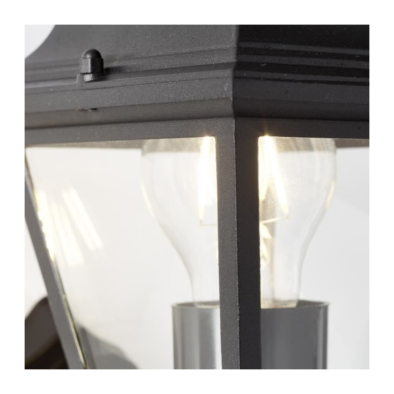 Brilliant rising exterior wall lamp nissie black e27 1x60w