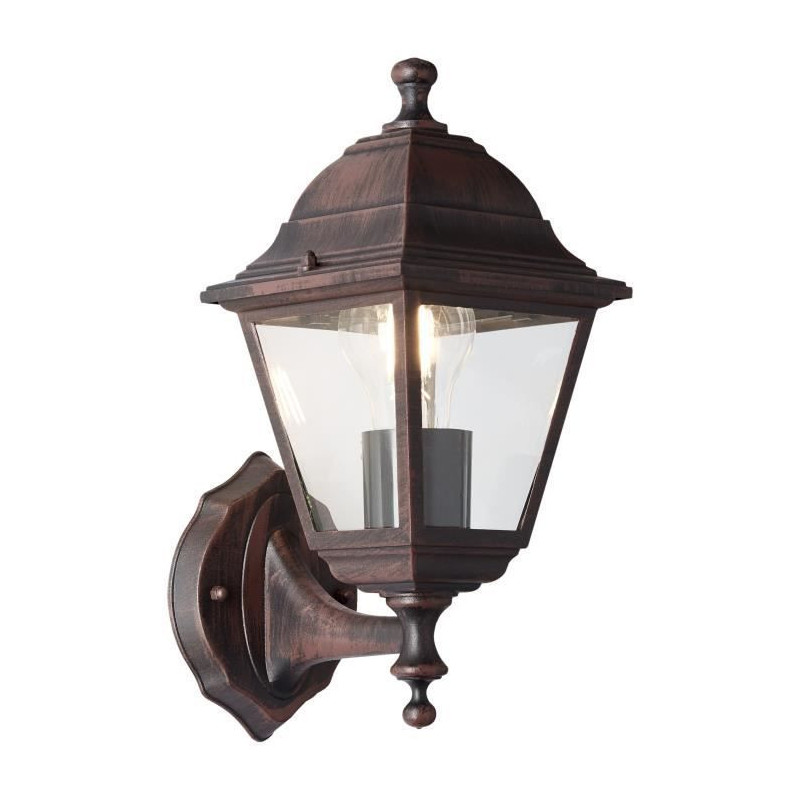 Brilliant rising exterior wall lamp nissie rust e27 1x60w