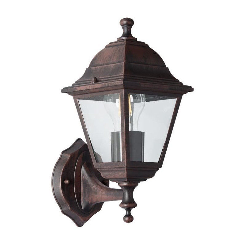 Brilliant rising exterior wall lamp nissie rust e27 1x60w