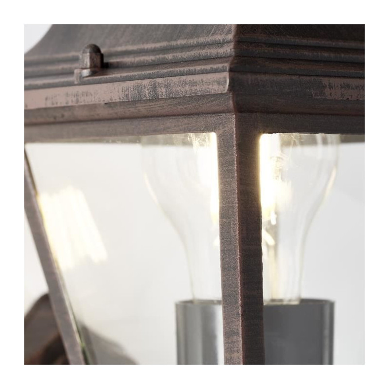 Brilliant rising exterior wall lamp nissie rust e27 1x60w