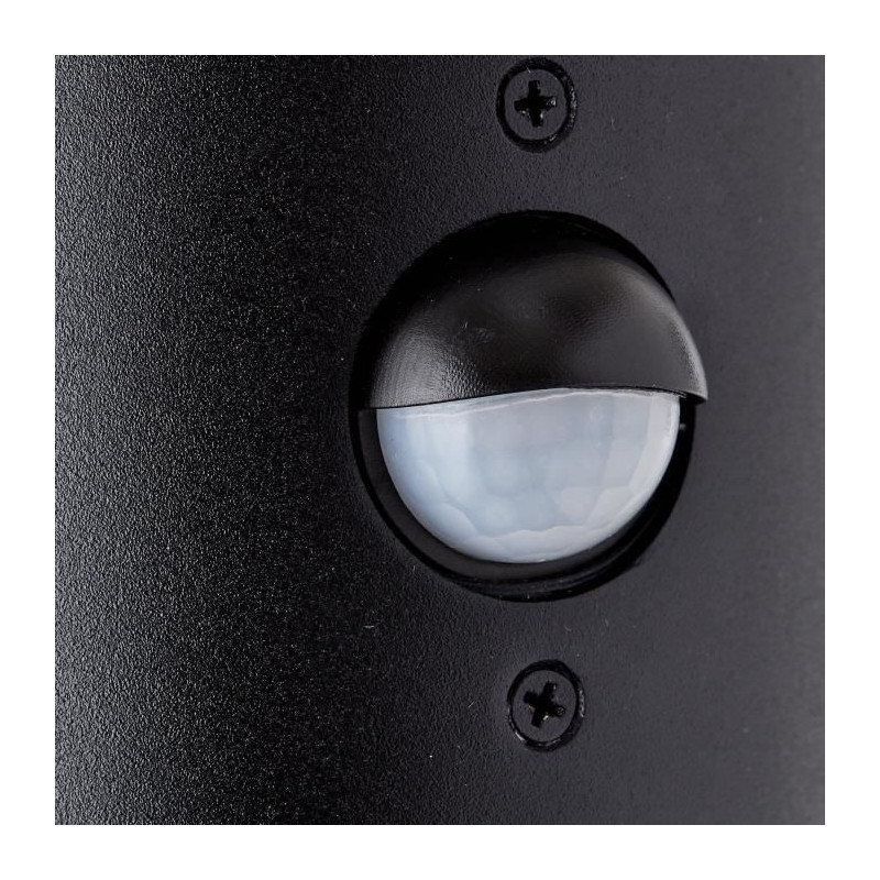 Sergioro exterior applique with detector, black depoli, E27 20W, bulb